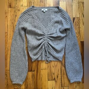 BB Dakota by Steve Madden Ruched Sweater in Grey